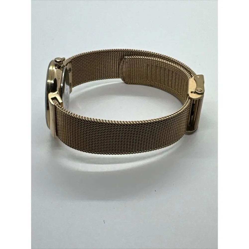 Skagen Freja 358SRRD Womens Rose-Tone Steel Mesh Analog Dial Quartz Watch AEA003